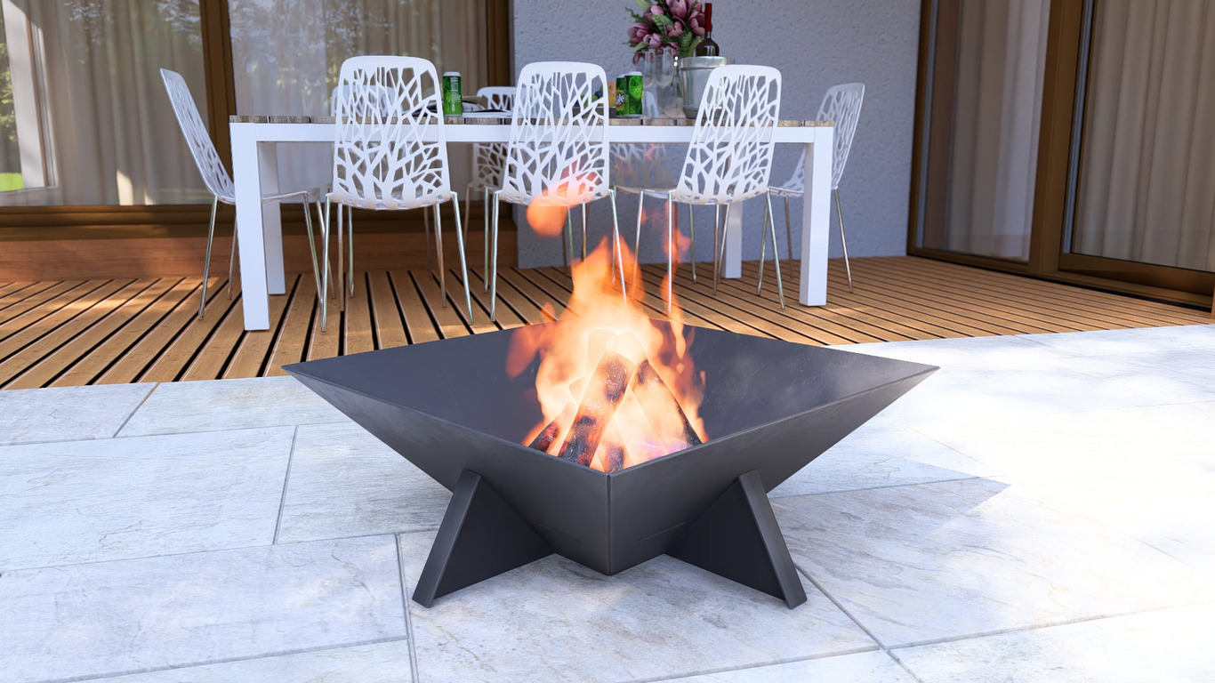 Braciere quadrato Elegante con gambe V4. File DXF, SVG per taglio plasma, laser. Фото 10