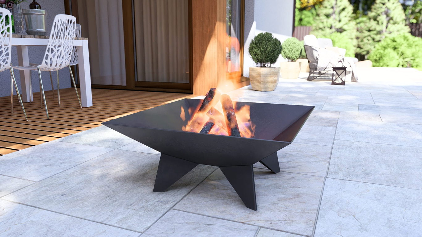 Braciere quadrato Elegante con gambe V5. File DXF, SVG per taglio plasma, laser. Фото 11