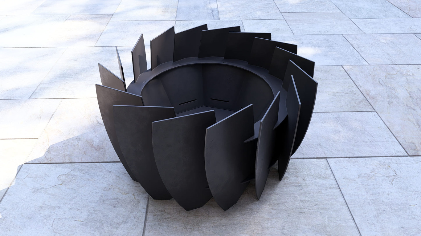 Turbine Fire Pit. DXF, SVG files for plasma, laser cutting. Фото 12