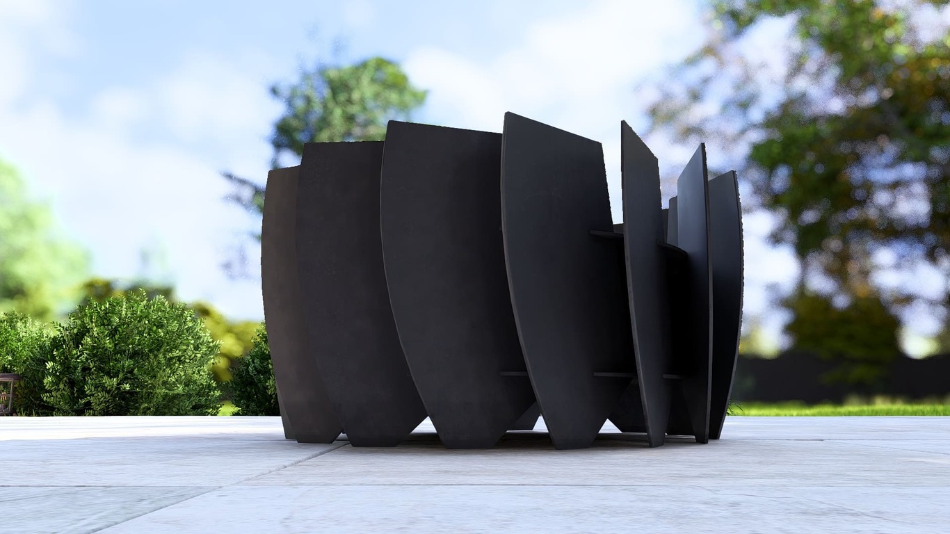 Turbine Fire Pit. DXF, SVG files for plasma, laser cutting. Фото 14