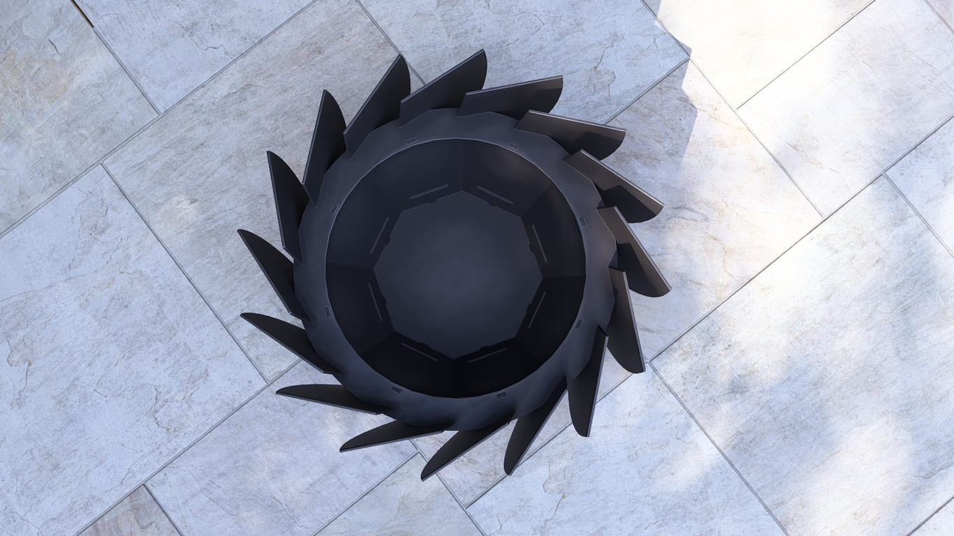 Turbine Fire Pit. DXF, SVG files for plasma, laser cutting. Фото 15