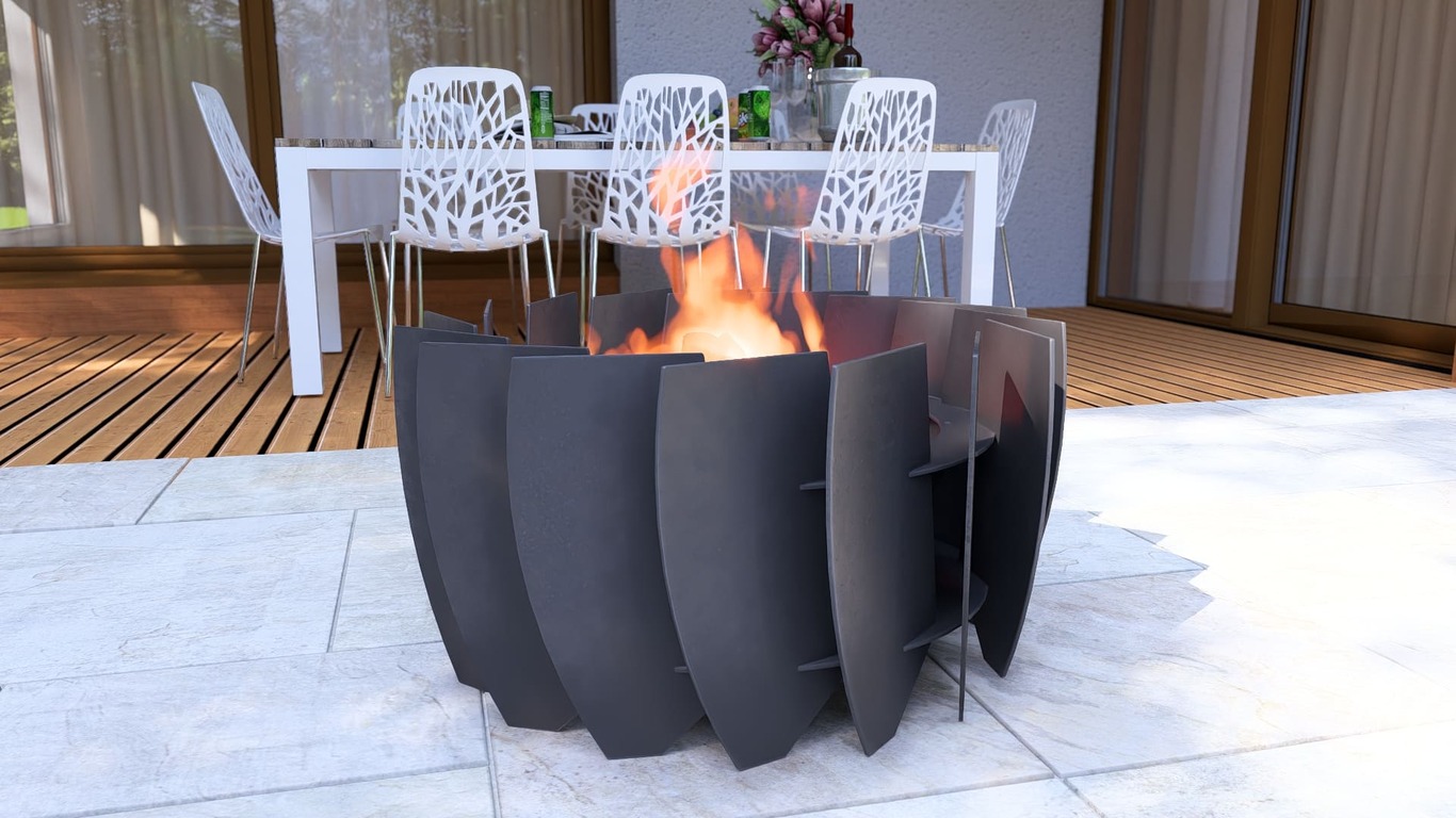 Turbine Fire Pit. DXF, SVG files for plasma, laser cutting. Фото 8