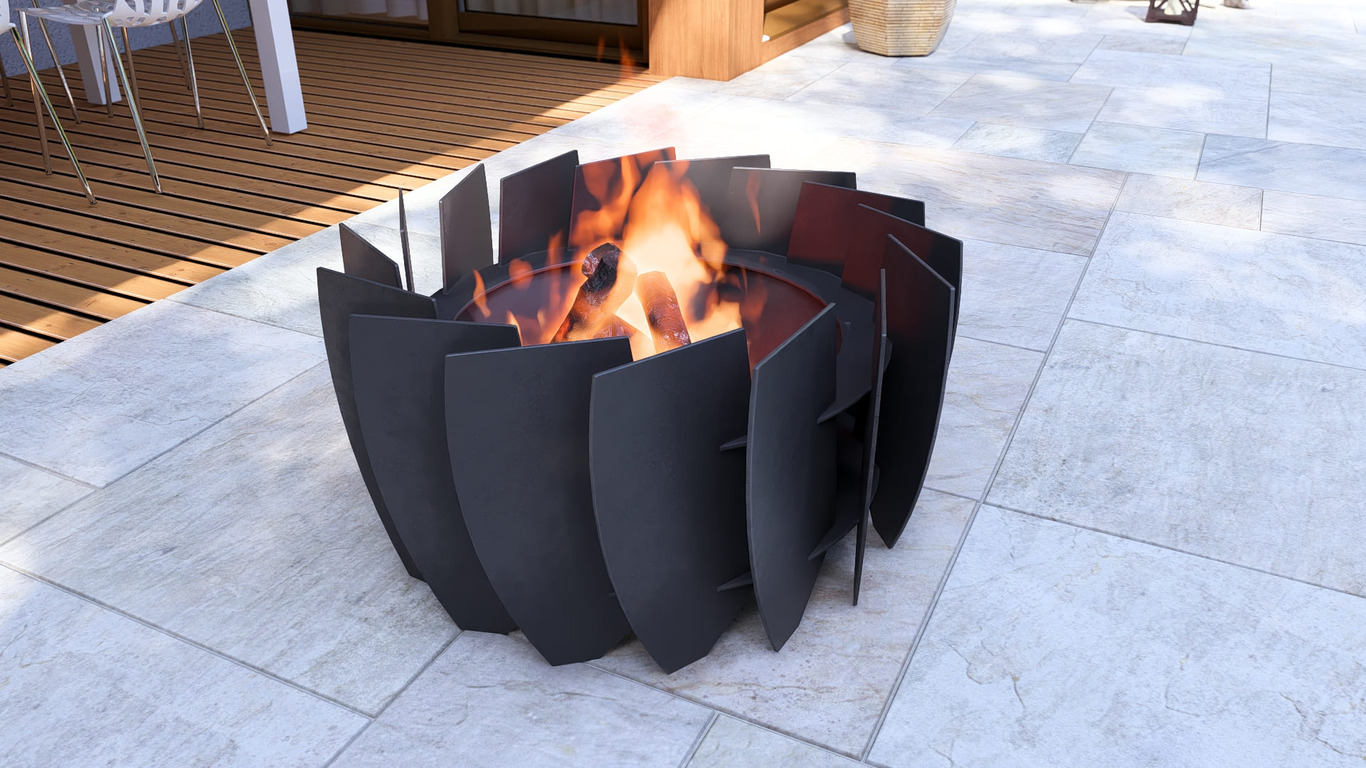 Turbine Fire Pit. DXF, SVG files for plasma, laser cutting. Фото 9
