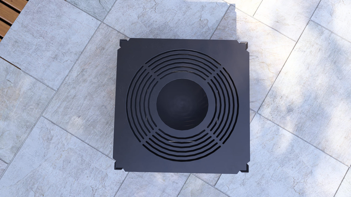 Inverted Pyramid Fire Pit Grill with Legs. DXF, SVG files for plasma, laser cutting. Фото 14