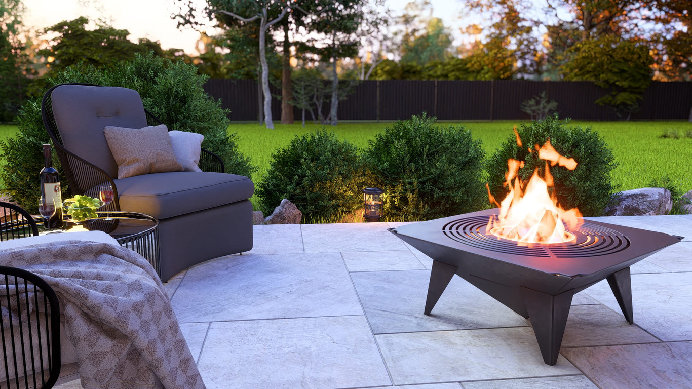 Inverted Pyramid Fire Pit Grill with Legs. DXF, SVG files for plasma, laser cutting. Фото 3