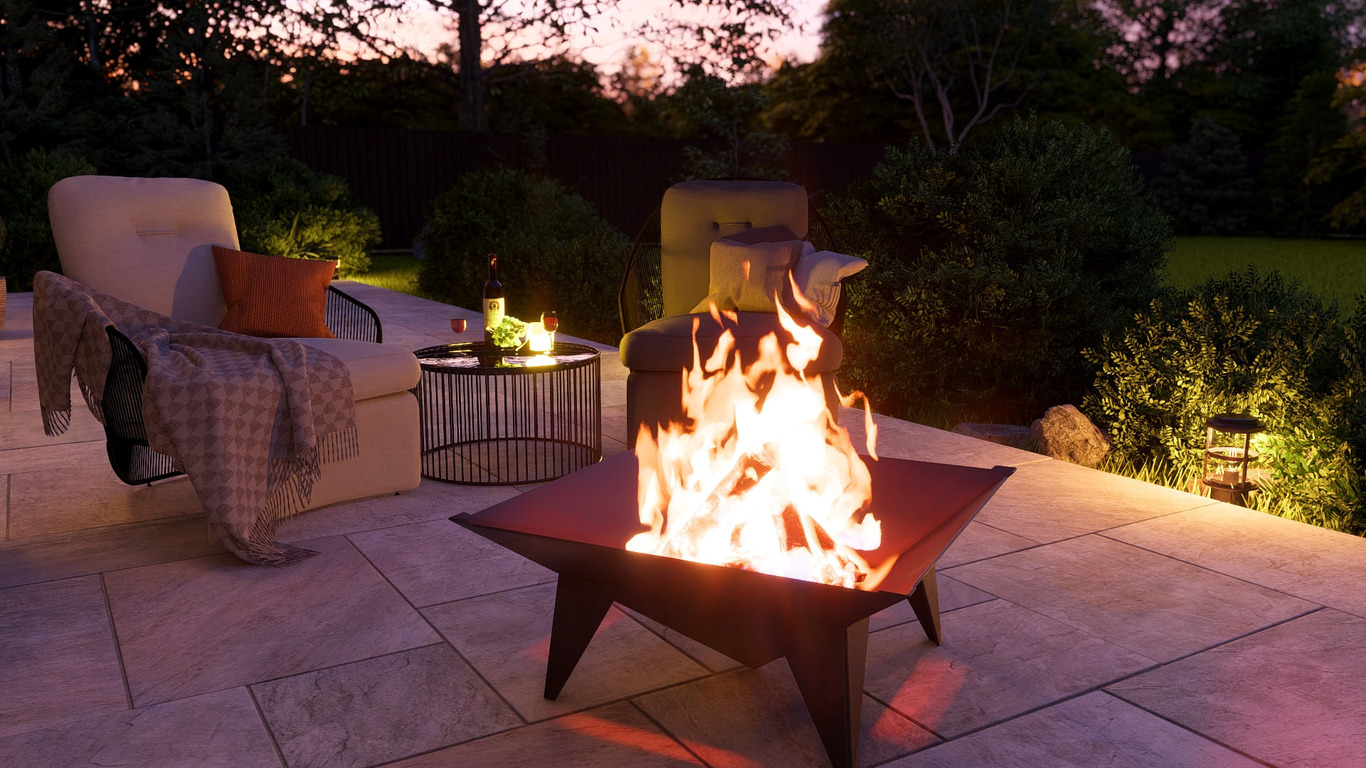 Inverted Pyramid Fire Pit Grill with Legs. DXF, SVG files for plasma, laser cutting. Фото 4