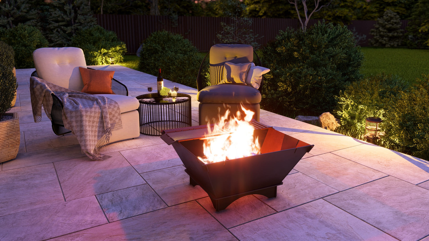 Square Foldable Fire Pit Grill V1. DXF, SVG files for plasma, laser cutting. Backyard BBQ. Фото 5