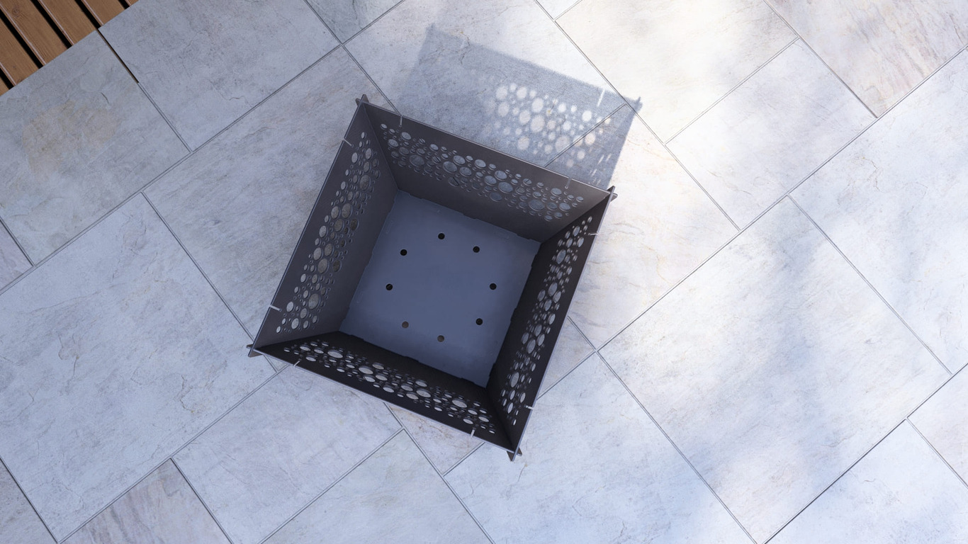 Square Foldable Fire Pit Grill V3. DXF, SVG files for plasma, laser cutting. Backyard BBQ. Фото 13