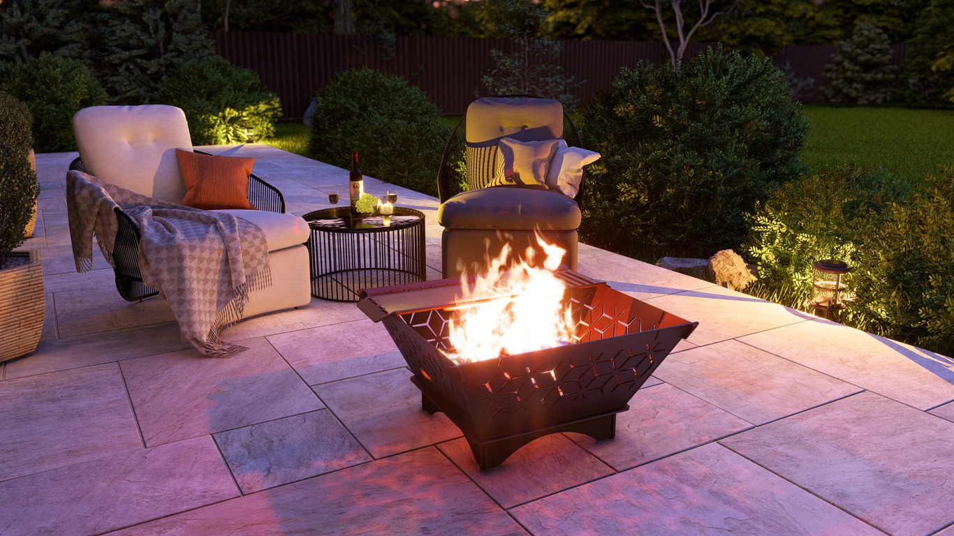 Square Foldable Fire Pit Grill V5. DXF, SVG files for plasma, laser cutting. Backyard BBQ. Фото 8