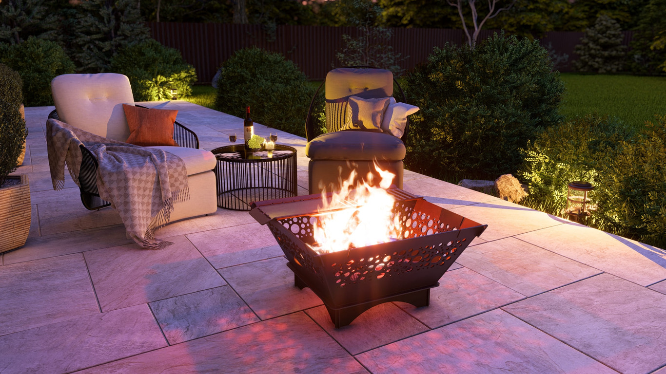 Square Foldable 5-in-1 Fire Pit Grill. DXF, SVG files for plasma, laser cutting. Backyard BBQ. Фото 8