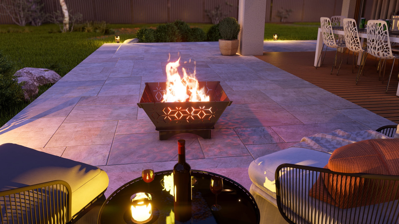 Square Foldable 5-in-1 Fire Pit Grill. DXF, SVG files for plasma, laser cutting. Backyard BBQ. Фото 7