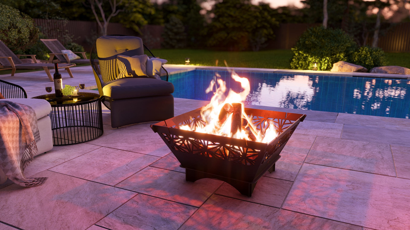 Square Foldable 5-in-1 Fire Pit Grill. DXF, SVG files for plasma, laser cutting. Backyard BBQ. Фото 9
