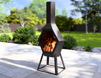 Șemineu de grădină Cometă. Fișiere DXF, SVG pentru tăiere cu plasmă și laser. Chiminea