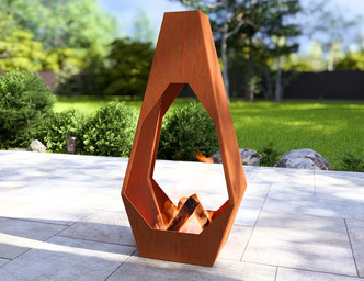 Șemineu de grădină Ignis. Fișiere DXF, SVG pentru tăiere cu plasmă și laser. Chiminea