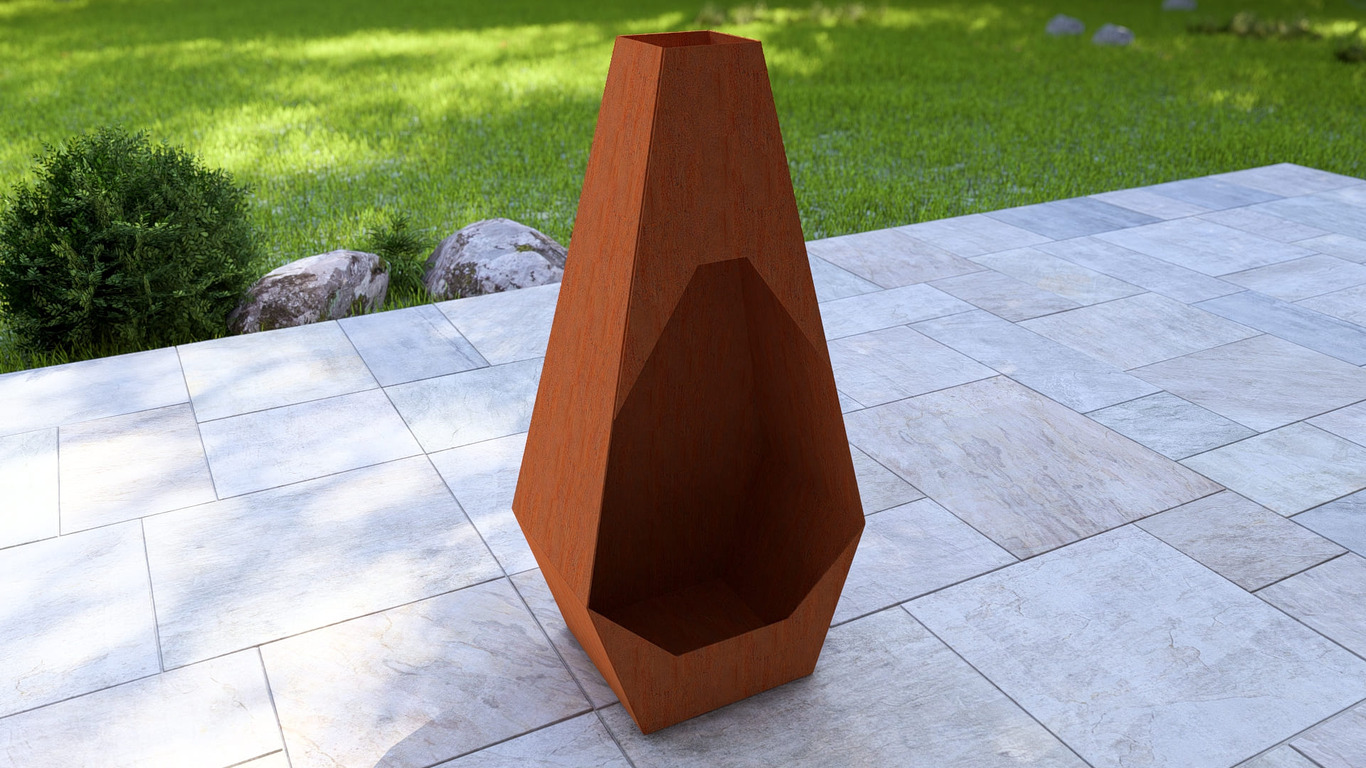 Șemineu de grădină Lumen. Fișiere DXF, SVG pentru tăiere cu plasmă și laser. Chiminea. Фото 8