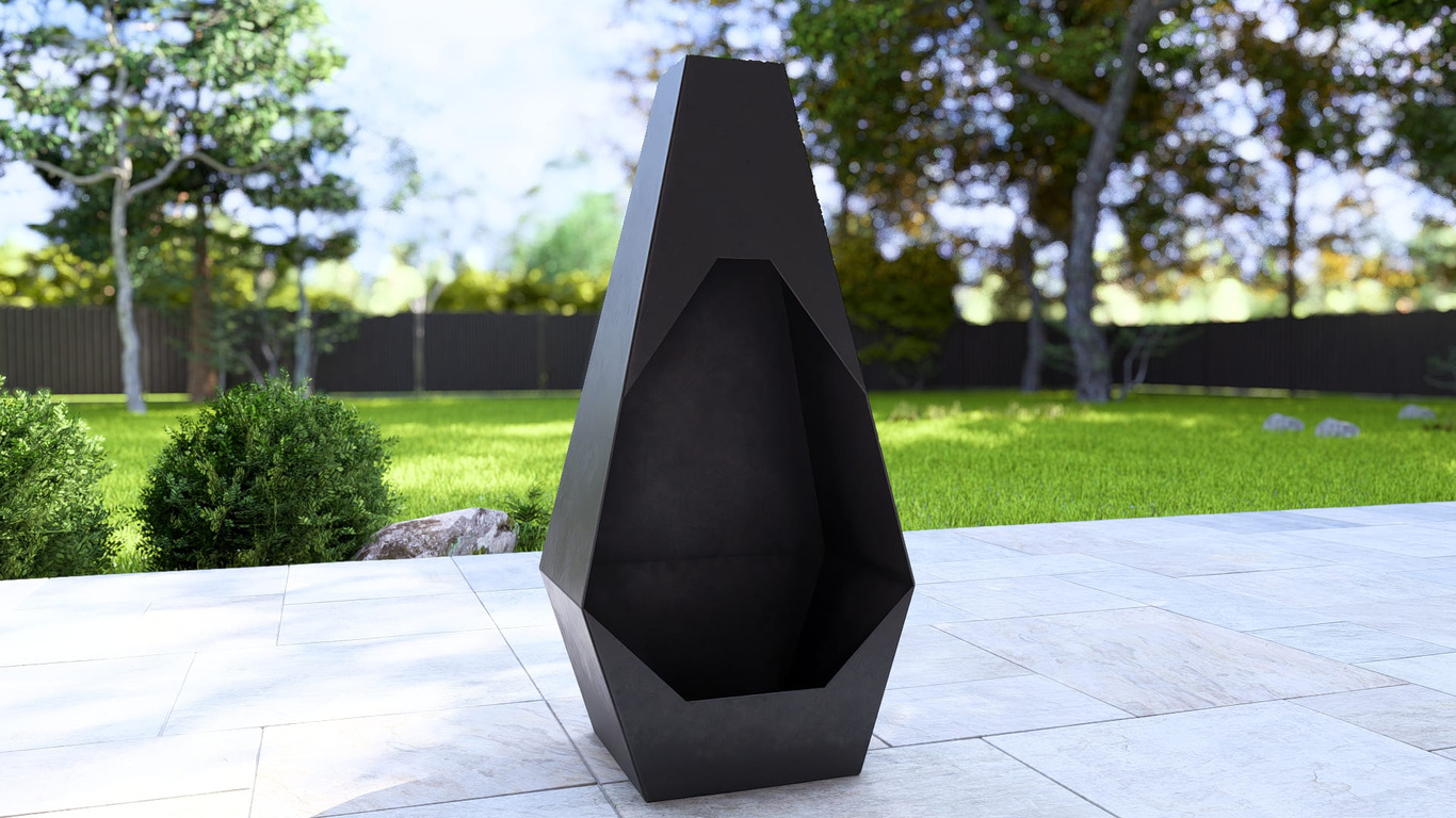 Șemineu de grădină Lumen. Fișiere DXF, SVG pentru tăiere cu plasmă și laser. Chiminea. Фото 9