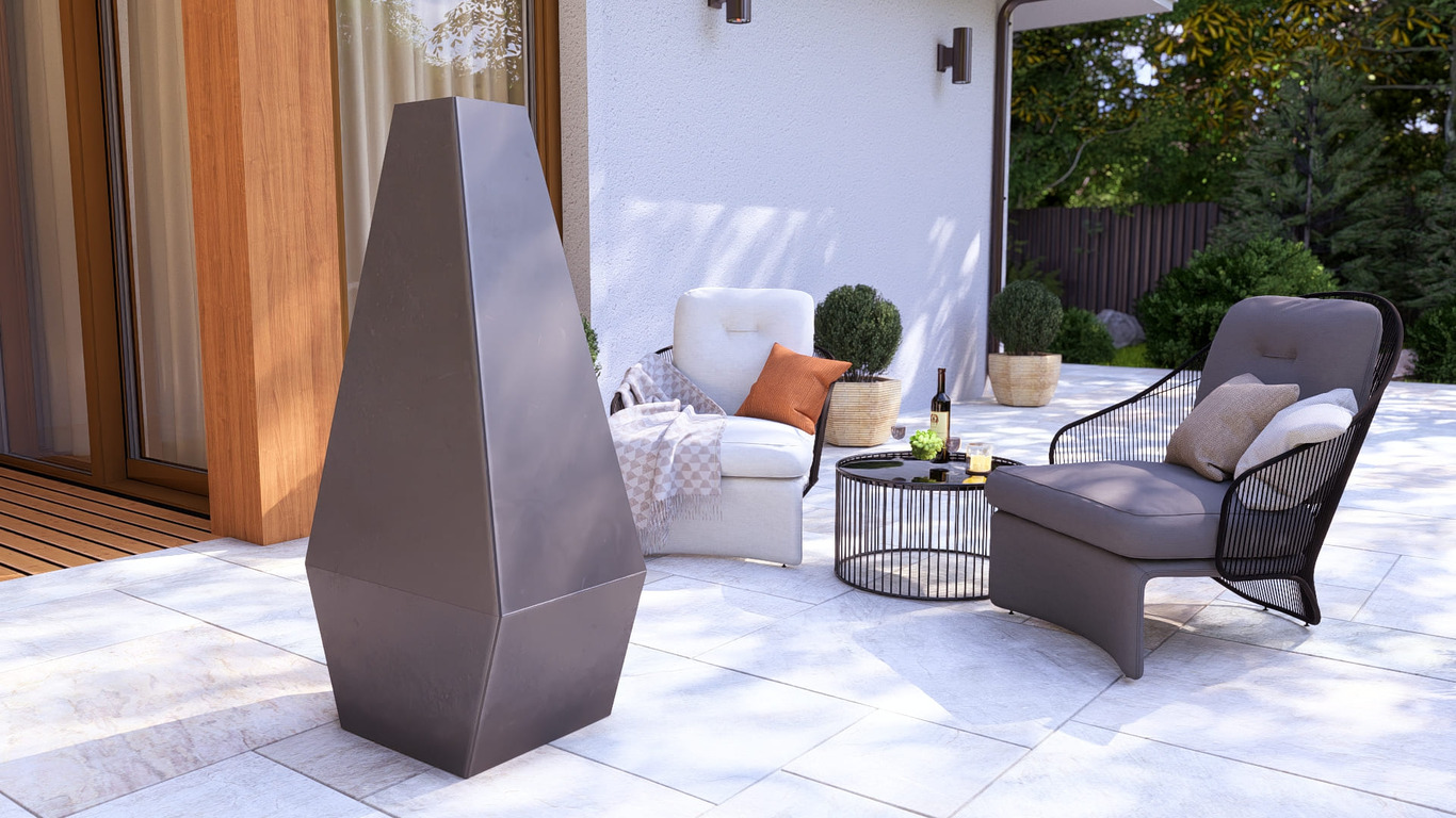 Șemineu de grădină Lumen. Fișiere DXF, SVG pentru tăiere cu plasmă și laser. Chiminea. Фото 2