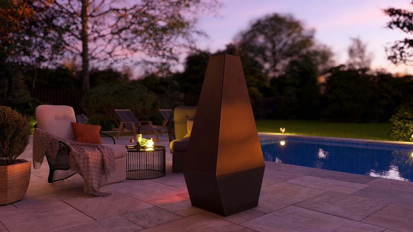 Șemineu de grădină Lumen. Fișiere DXF, SVG pentru tăiere cu plasmă și laser. Chiminea. Фото 6