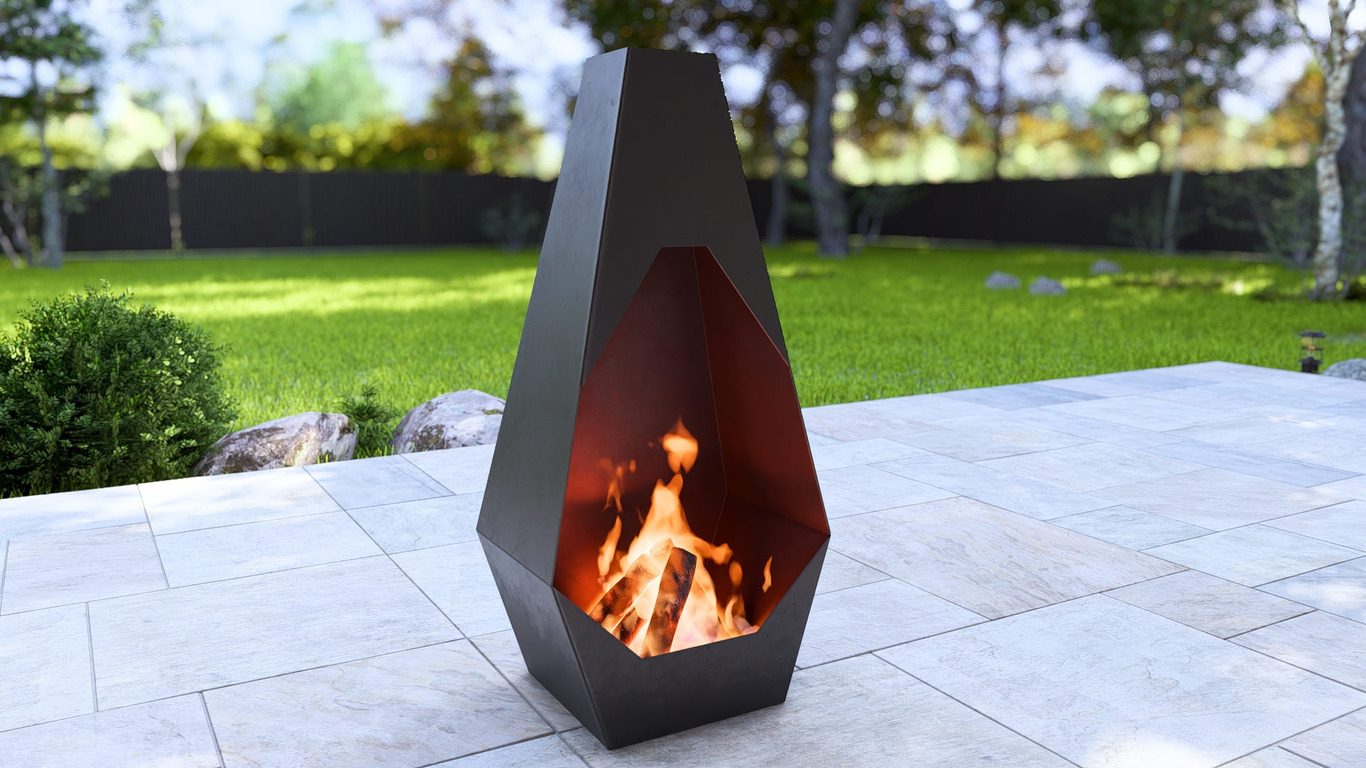 Șemineu de grădină Lumen. Fișiere DXF, SVG pentru tăiere cu plasmă și laser. Chiminea. Фото 10