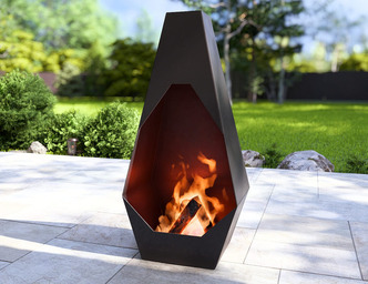 Șemineu de grădină Lumen. Fișiere DXF, SVG pentru tăiere cu plasmă și laser. Chiminea