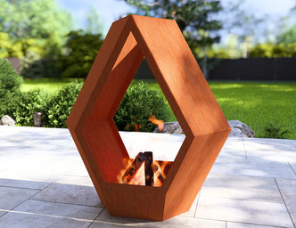 Șemineu de grădină Onix. Fișiere DXF, SVG pentru tăiere cu plasmă și laser. Chiminea