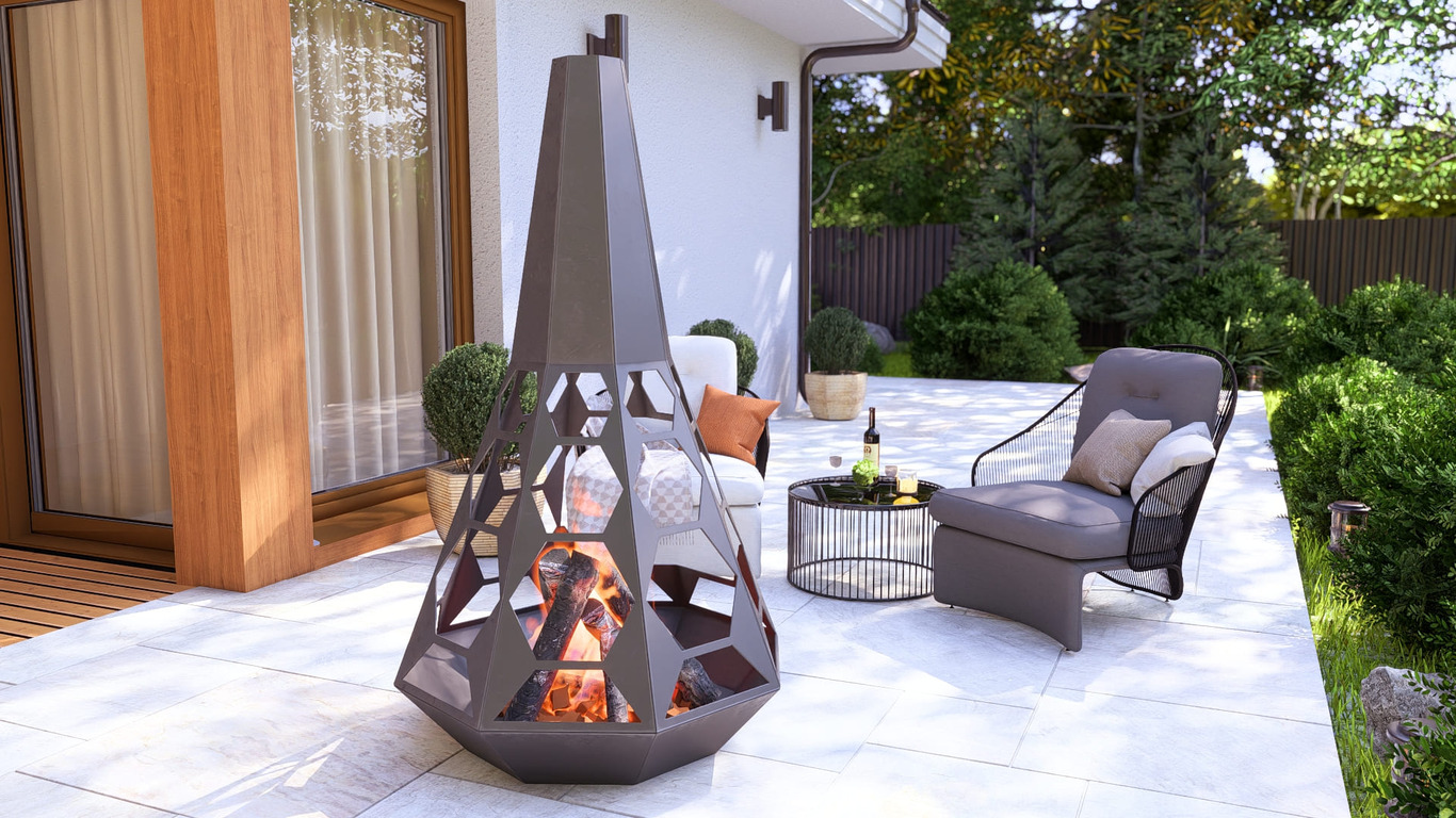 Șemineu de grădină Sahara. Fișiere DXF, SVG pentru tăiere cu plasmă și laser. Chiminea. Фото 2