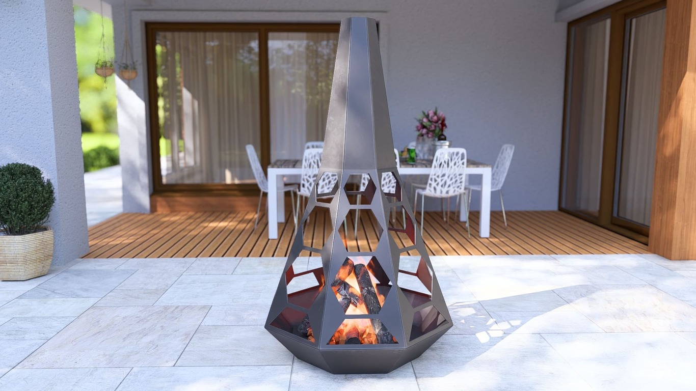 Șemineu de grădină Sahara. Fișiere DXF, SVG pentru tăiere cu plasmă și laser. Chiminea. Фото 6