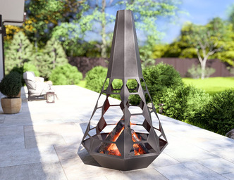 Șemineu de grădină Sahara. Fișiere DXF, SVG pentru tăiere cu plasmă și laser. Chiminea