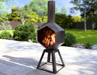 Șemineu de grădină Stea. Fișiere DXF, SVG pentru tăiere cu plasmă și laser. Chiminea
