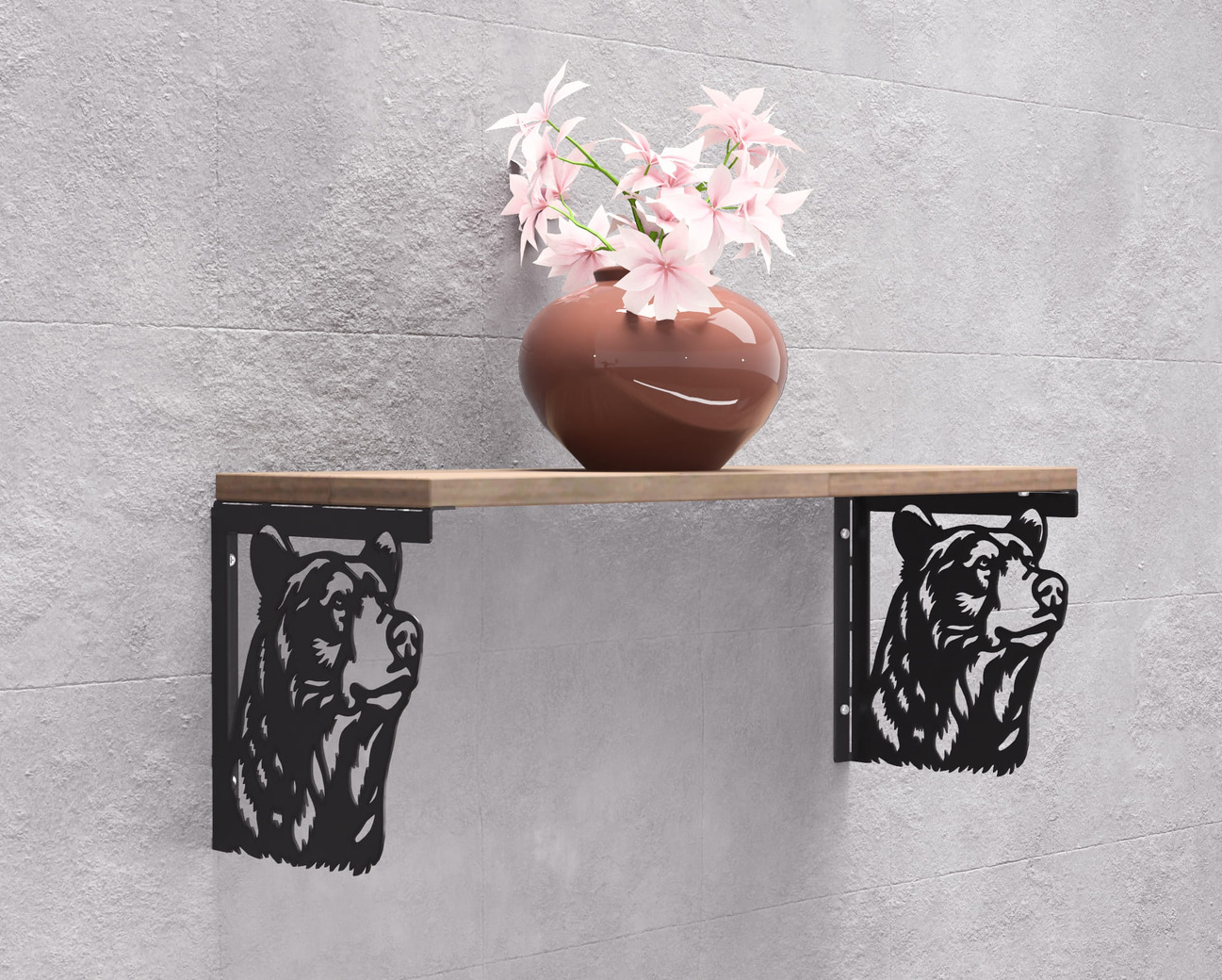 Bear Shelf Bracket. DXF, SVG files for plasma, laser cutting. Shelving Bracket