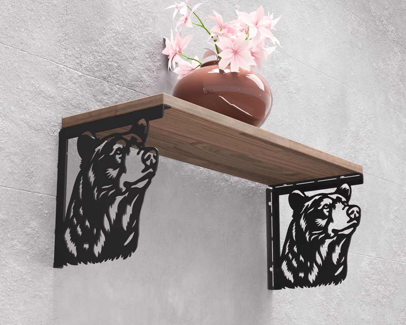 Bear Shelf Bracket. DXF, SVG files for plasma, laser cutting. Shelving Bracket. Фото 2
