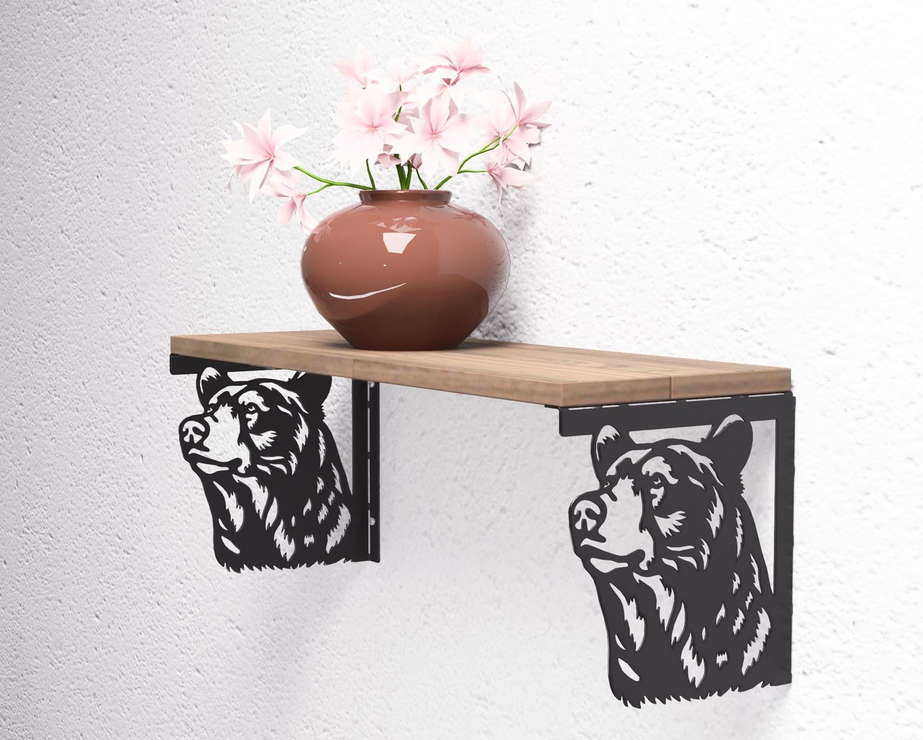 Bear Shelf Bracket. DXF, SVG files for plasma, laser cutting. Shelving Bracket. Фото 5