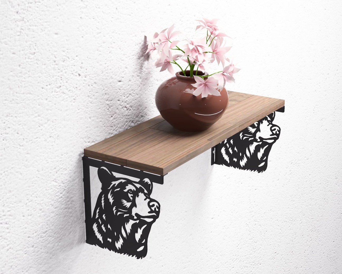 Bear Shelf Bracket. DXF, SVG files for plasma, laser cutting. Shelving Bracket. Фото 6