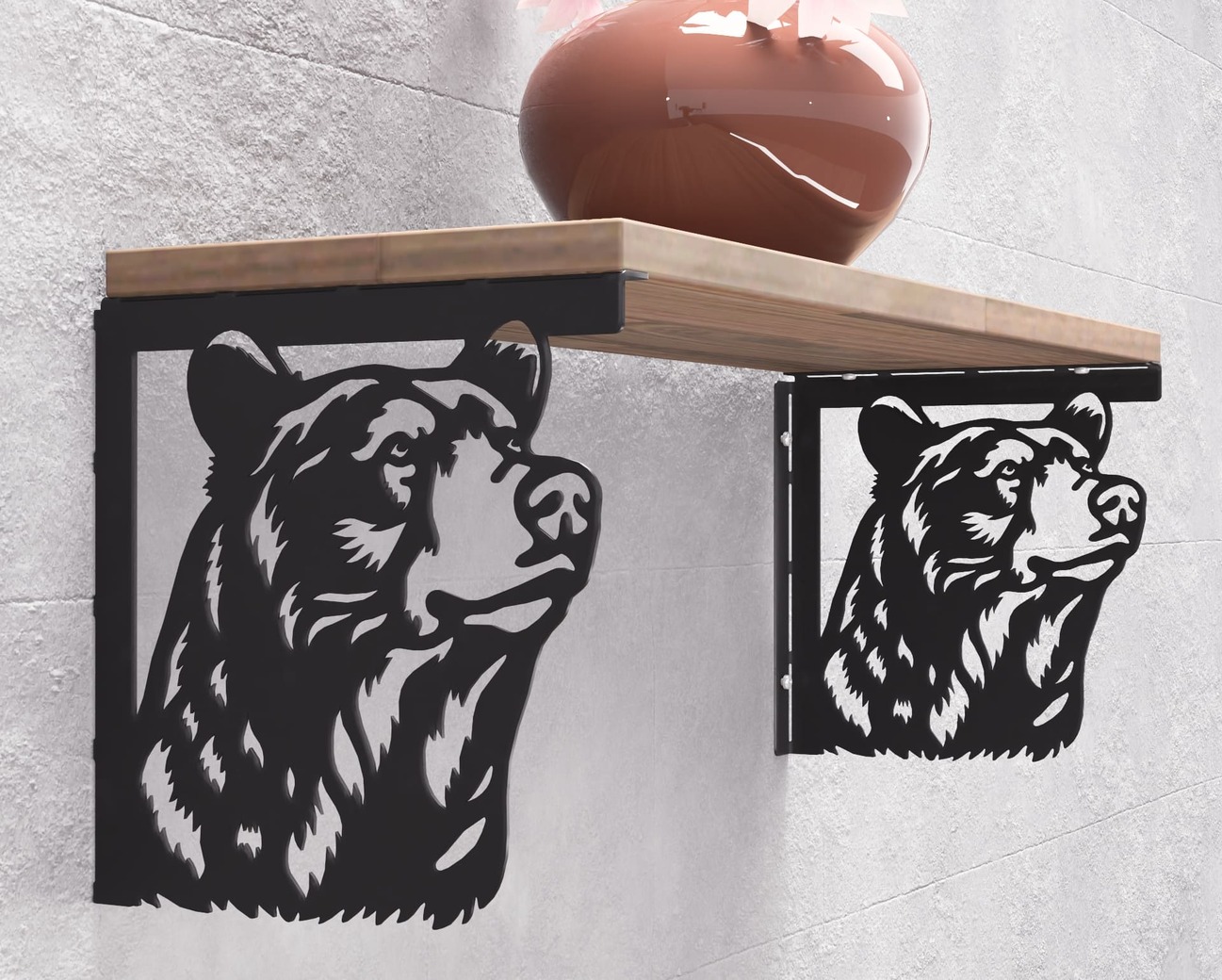 Bear Shelf Bracket. DXF, SVG files for plasma, laser cutting. Shelving Bracket. Фото 8