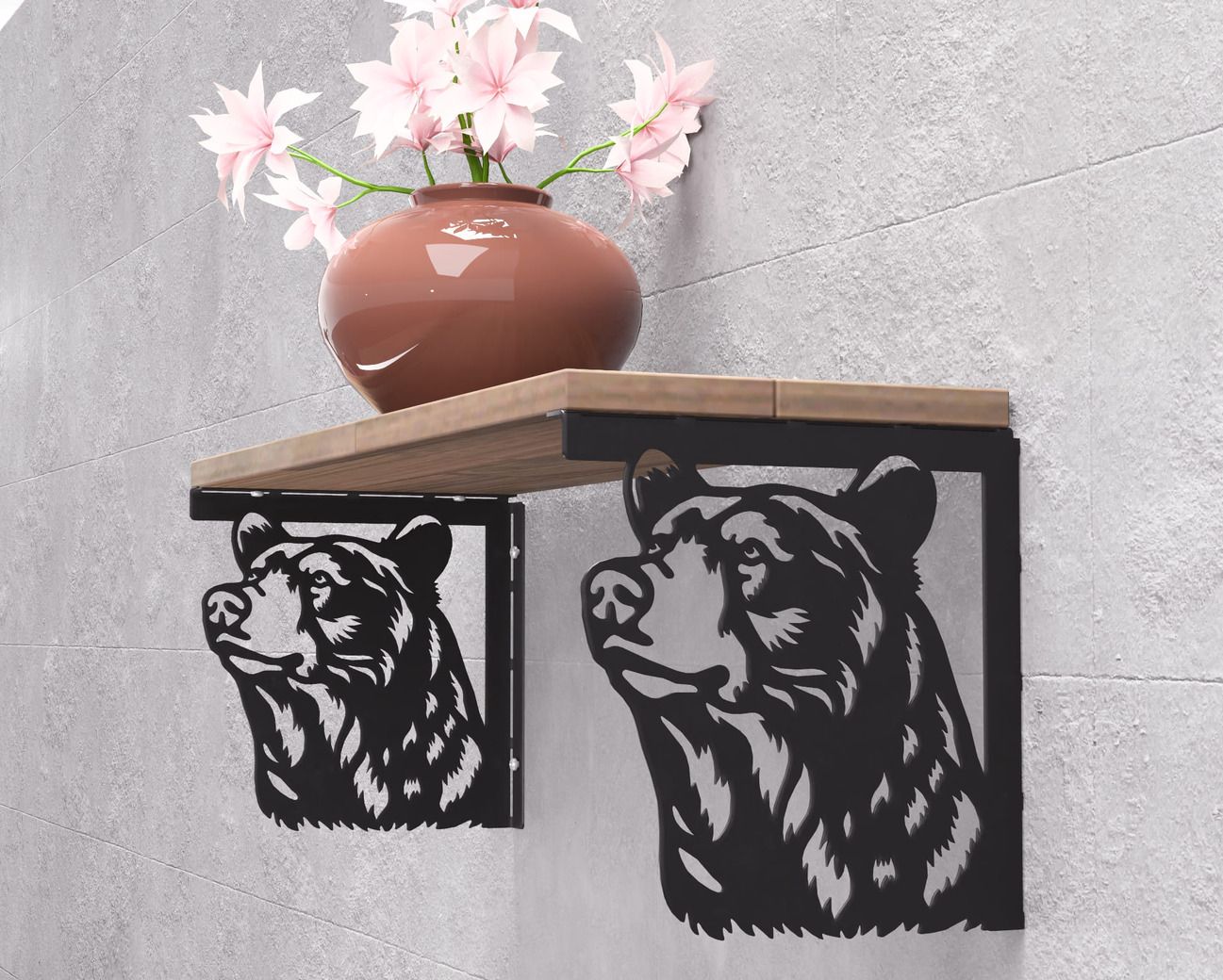Bear Shelf Bracket. DXF, SVG files for plasma, laser cutting. Shelving Bracket. Фото 10