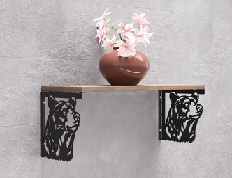 Bear Shelf Bracket. DXF, SVG files for plasma, laser cutting. Shelving Bracket