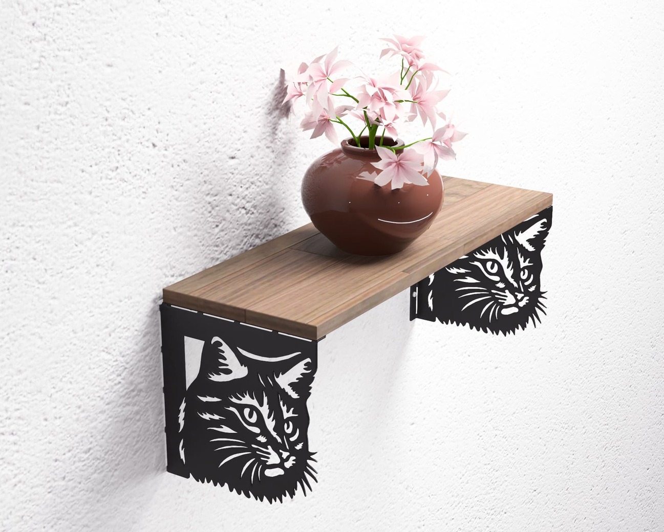 Cat Shelf Bracket. DXF, SVG files for plasma, laser cutting. Shelving Bracket. Фото 5
