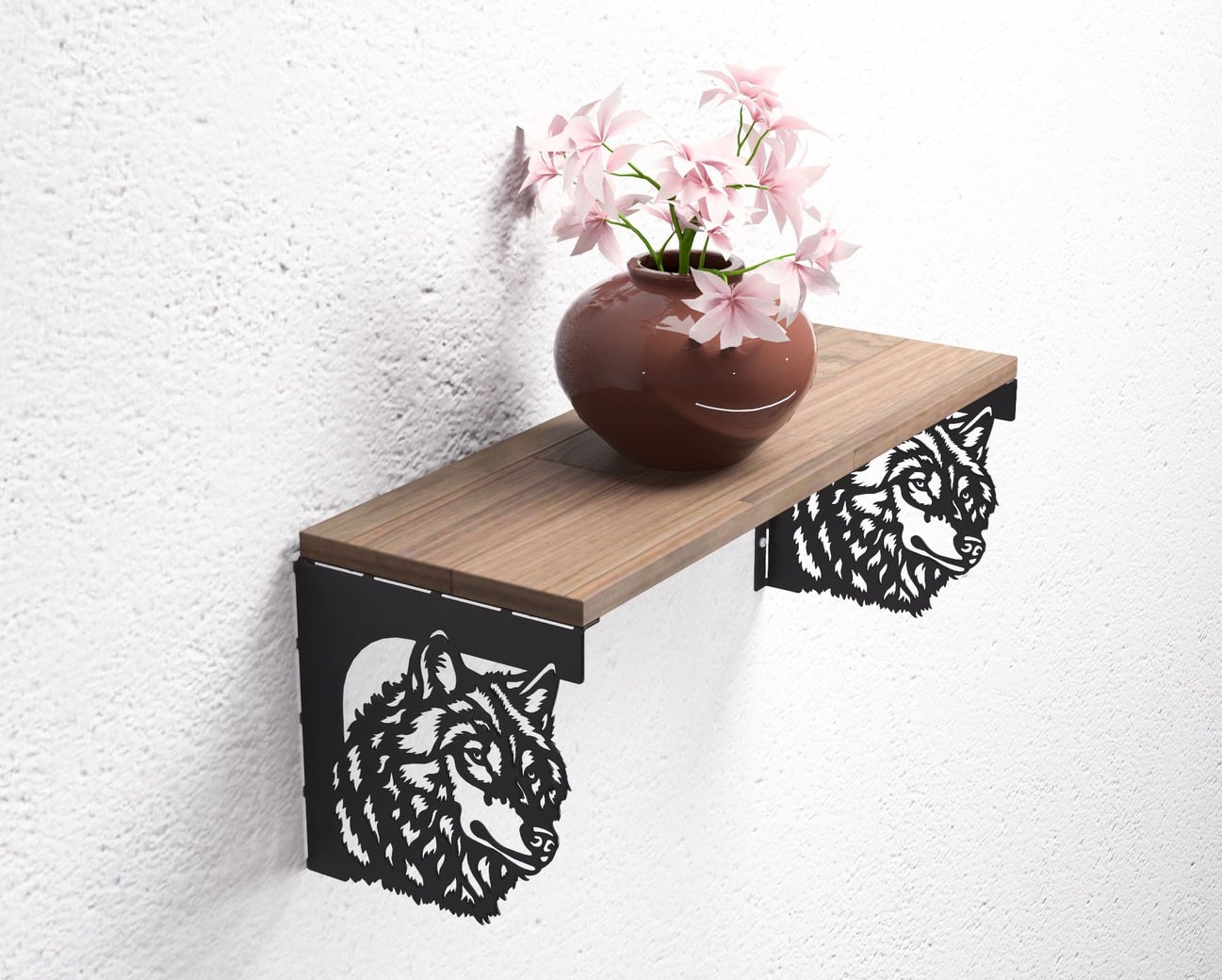 Wolf Shelf Bracket. DXF, SVG files for plasma, laser cutting. Shelving Bracket. Фото 6