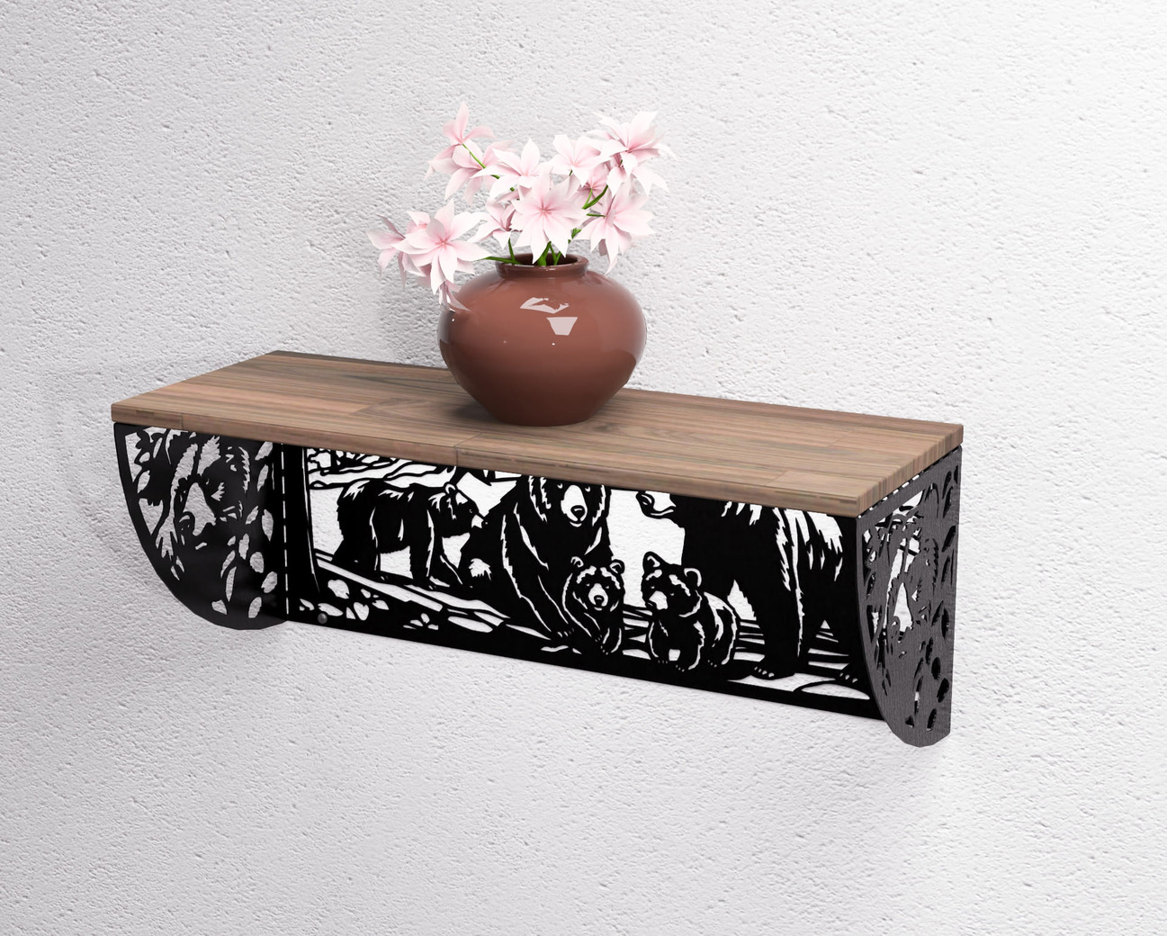 Bears Shelf Bracket. DXF, SVG files for plasma, laser cutting. Shelving Bracket. Фото 3