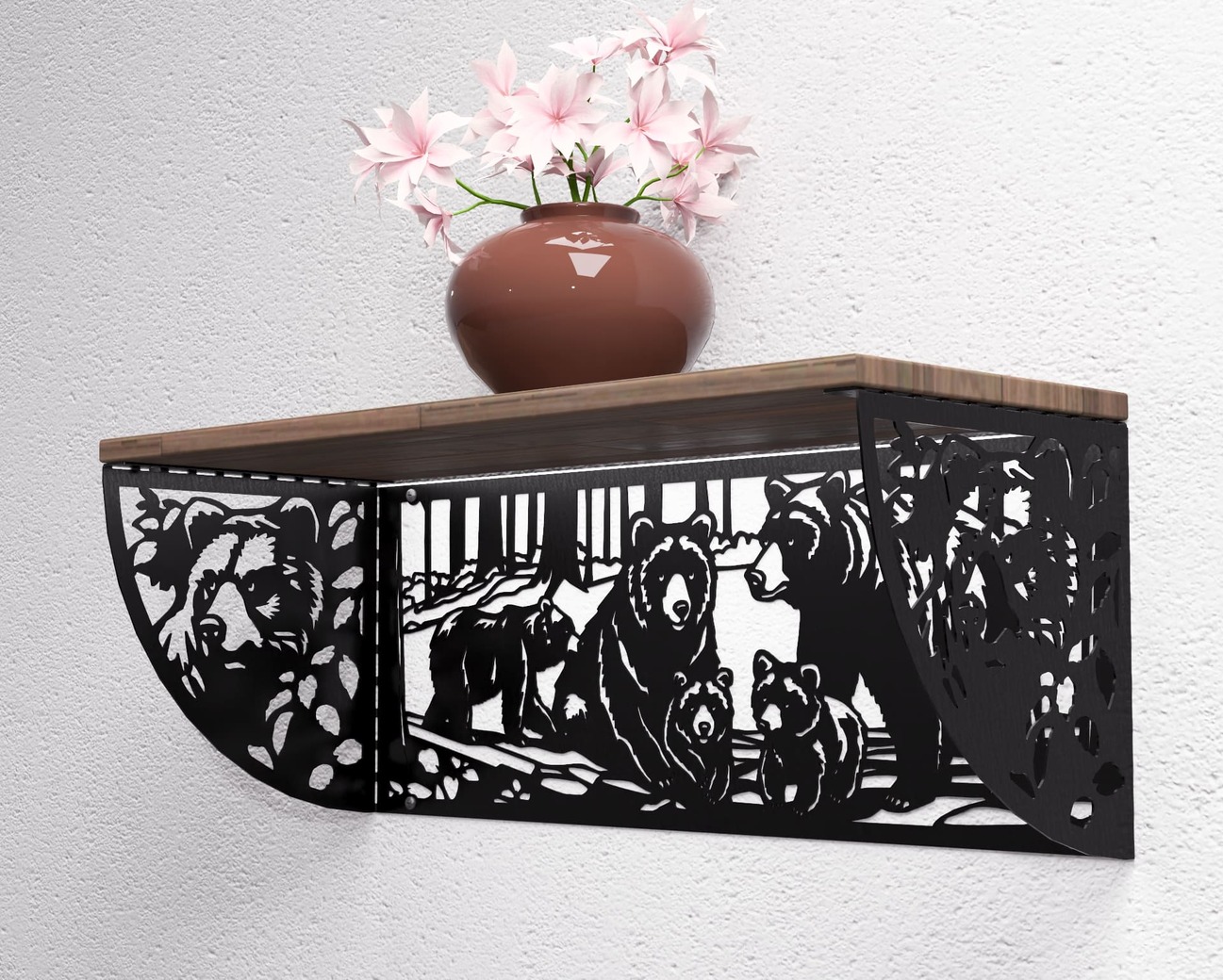 Bears Shelf Bracket. DXF, SVG files for plasma, laser cutting. Shelving Bracket. Фото 2