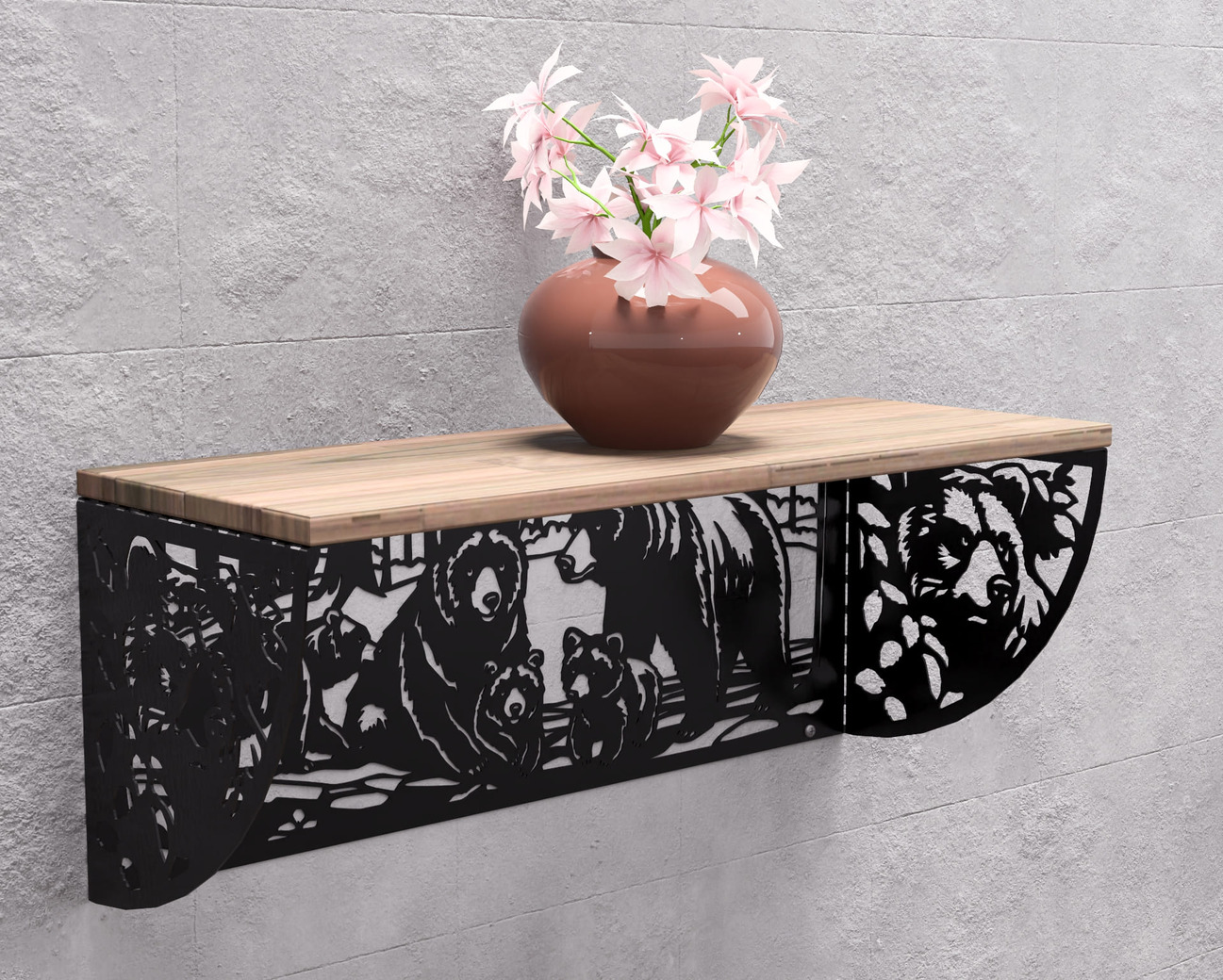 Bears Shelf Bracket. DXF, SVG files for plasma, laser cutting. Shelving Bracket. Фото 9