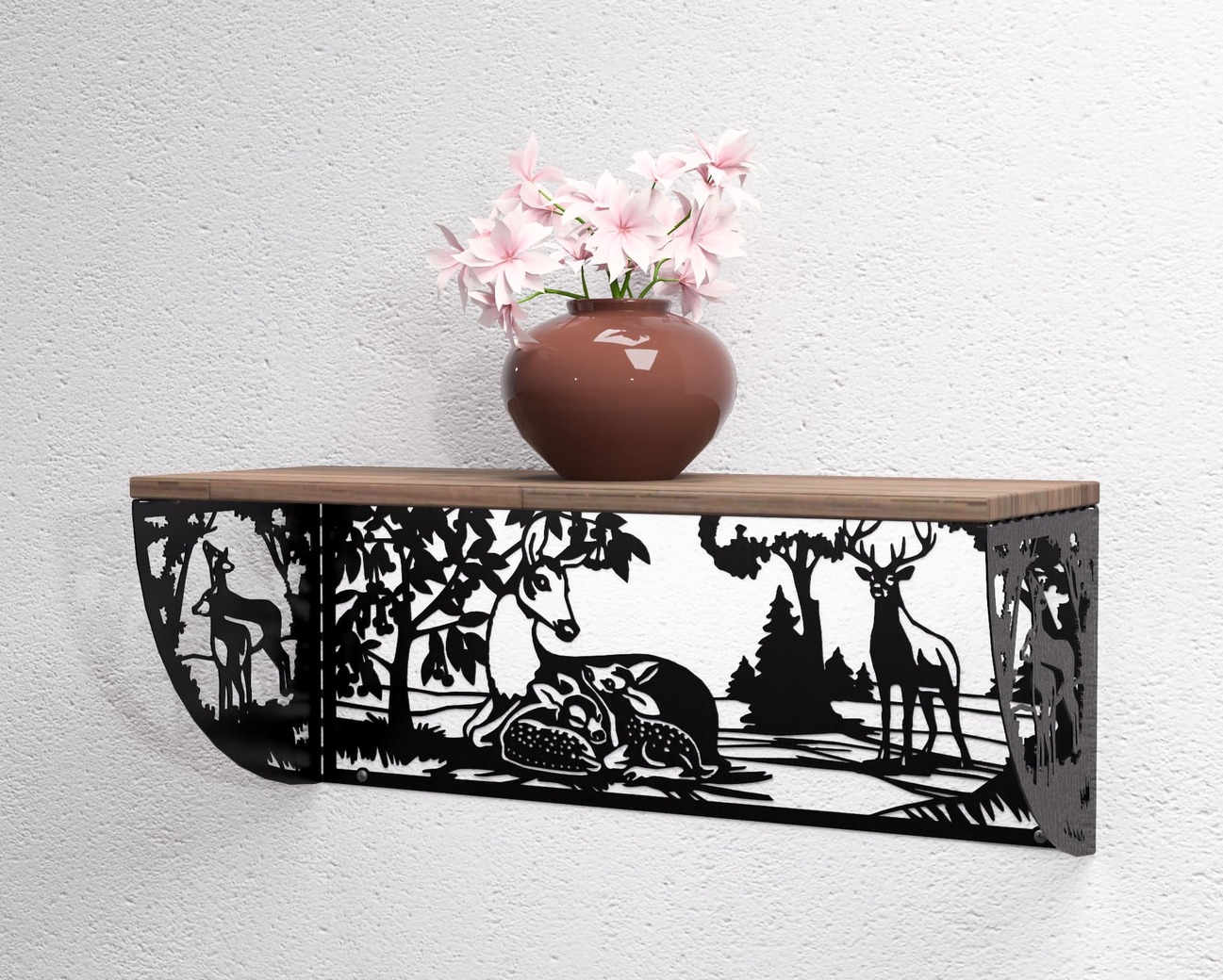 Deer Shelf Bracket. DXF, SVG files for plasma, laser cutting. Shelving Bracket