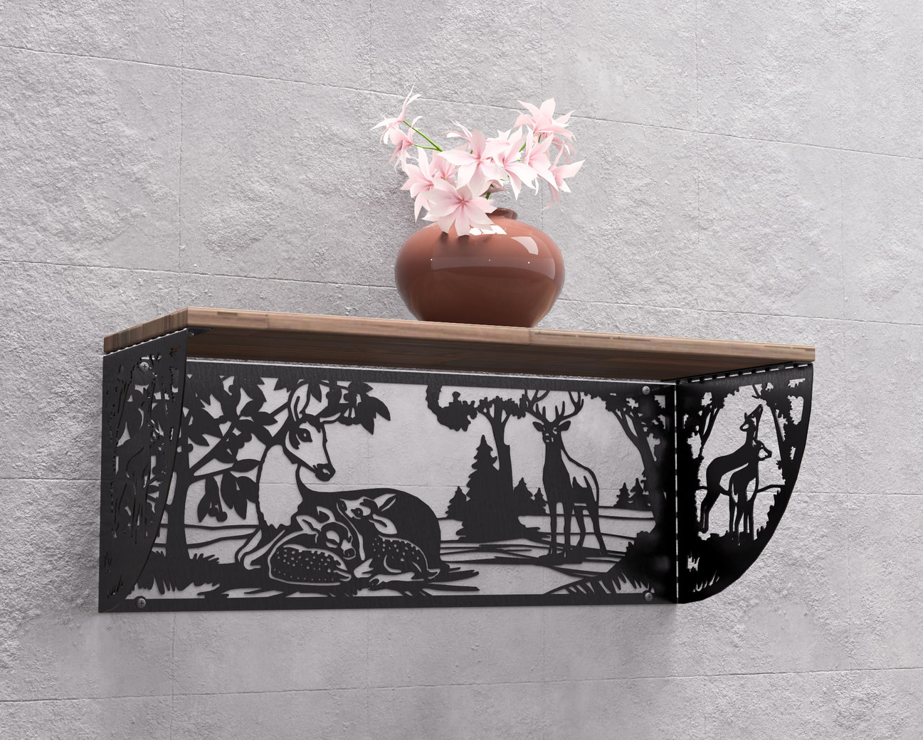 Deer Shelf Bracket. DXF, SVG files for plasma, laser cutting. Shelving Bracket. Фото 4
