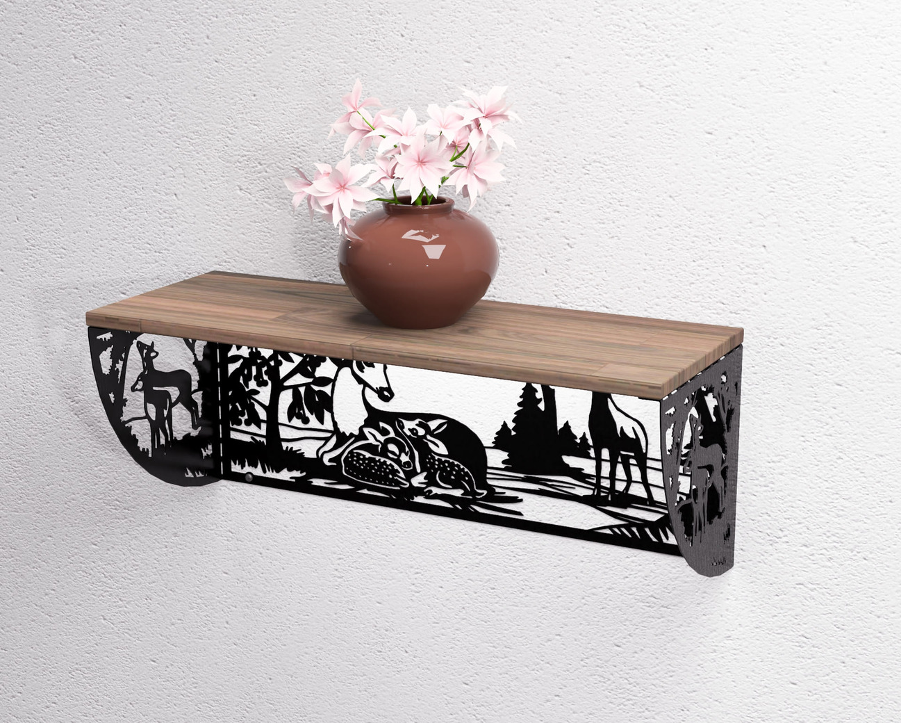 Deer Shelf Bracket. DXF, SVG files for plasma, laser cutting. Shelving Bracket. Фото 3