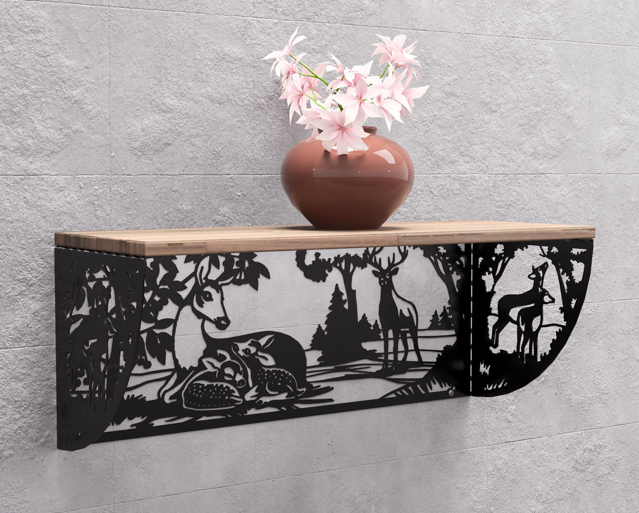 Deer Shelf Bracket. DXF, SVG files for plasma, laser cutting. Shelving Bracket. Фото 5
