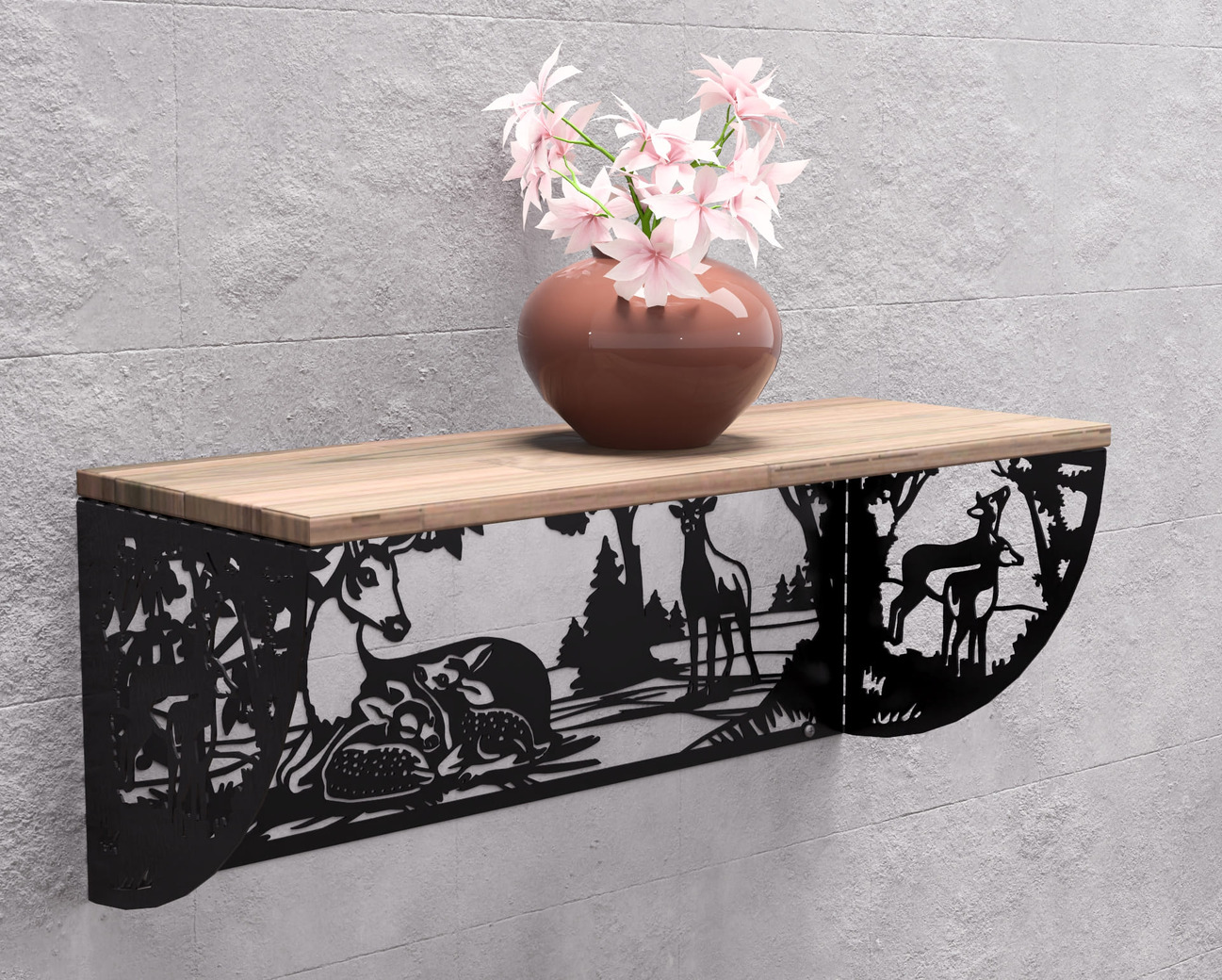 Deer Shelf Bracket. DXF, SVG files for plasma, laser cutting. Shelving Bracket. Фото 9