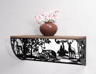 Deer Shelf Bracket. DXF, SVG files for plasma, laser cutting. Shelving Bracket