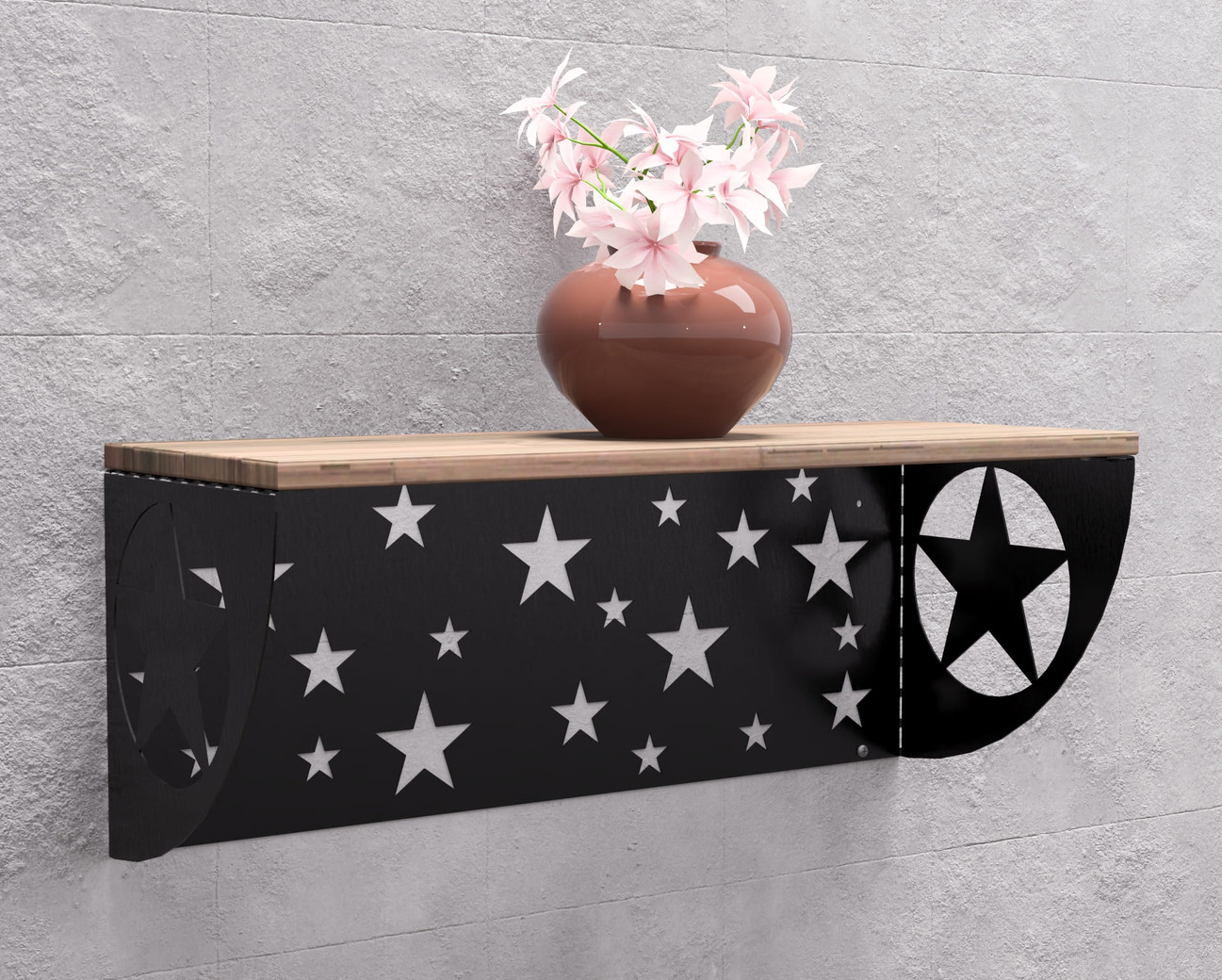 Stars Shelf Bracket. DXF, SVG files for plasma, laser cutting. Shelving Bracket. Фото 4