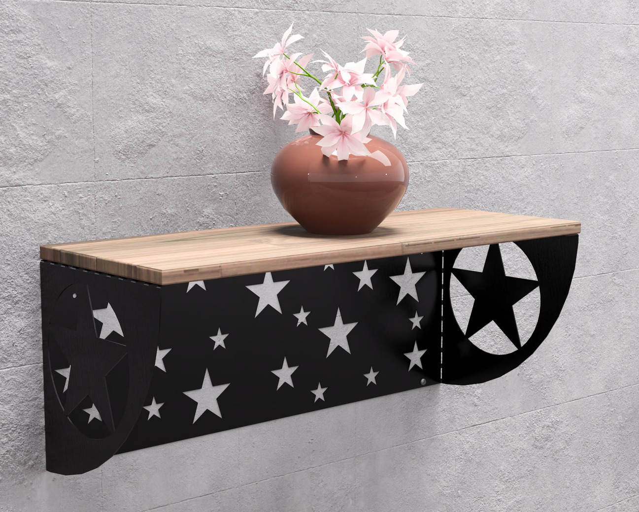 Stars Shelf Bracket. DXF, SVG files for plasma, laser cutting. Shelving Bracket. Фото 9