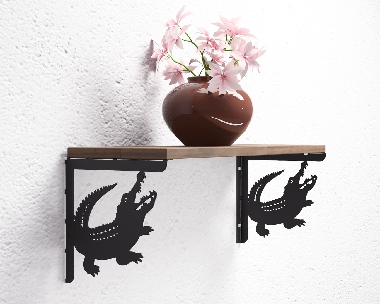 Suporte para prateleira Jacaré. Arquivos DXF e SVG para corte e plasma a laser. Apoio para prateleira